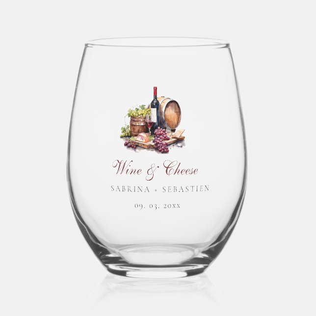 Vaso De Vino Tabla de fiambres Vino y Queso Despedida de solter (Reverso )