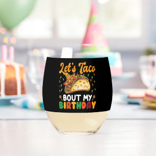 Vaso De Vino Taco por mi Fiesta de cumpleaños Cinco de Mayo