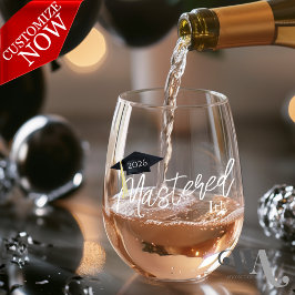 Vaso De Vino Tapón de graduación por máster