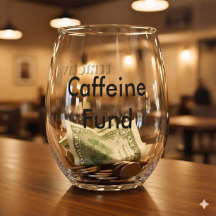 Vaso De Vino Tarro de propinas para cafetería o café