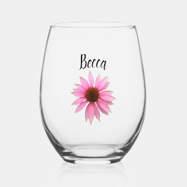 Vaso De Vino Taza personalizada de flor de cono morado brillant