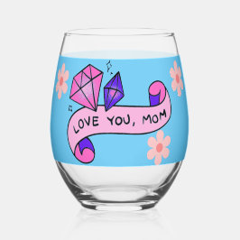 Vaso De Vino Te amo mamá