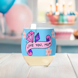 Vaso De Vino Te amo mamá