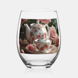 Vaso De Vino Té Rosa de col rosa
