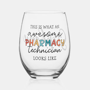 Vaso De Vino Técnico de Farmacia Impresionante Personalizado