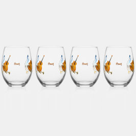 Vaso De Vino Temas de Celebración para Amantes de la Música