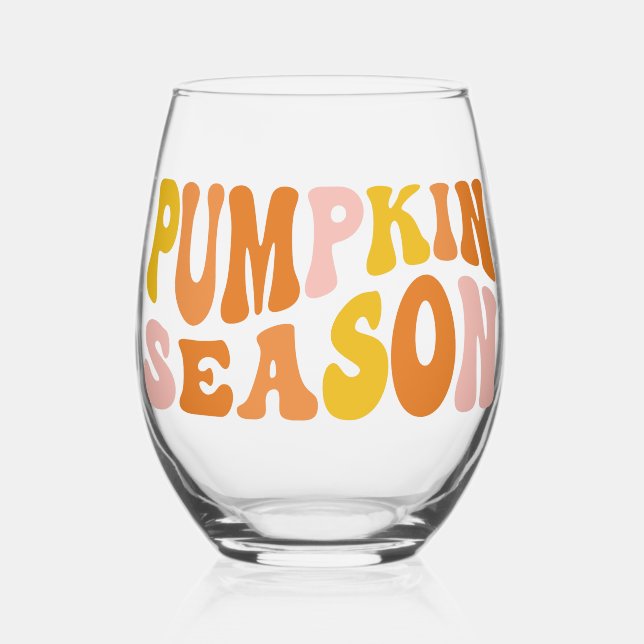 Vaso De Vino Temporada de calabaza (Anverso)