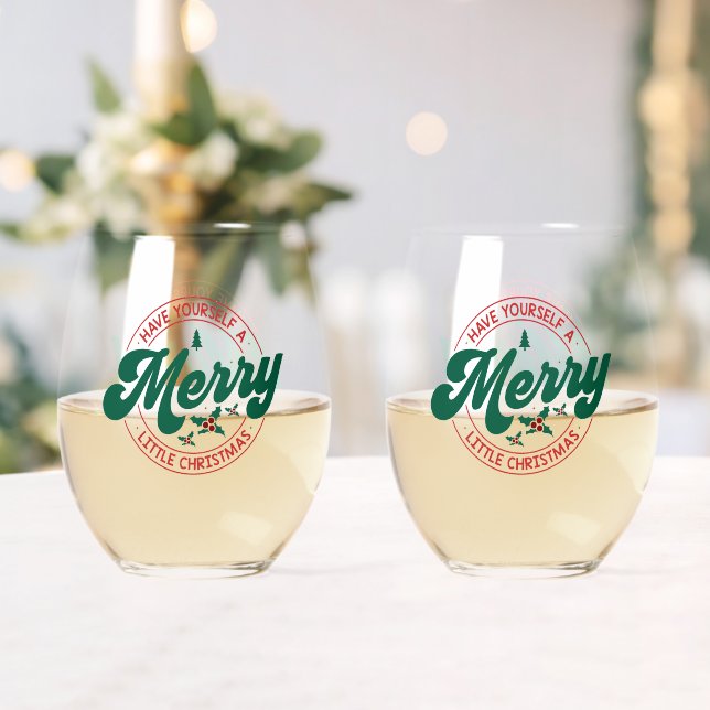 Vaso De Vino Tenga una Feliz Navidad (Insitu (Boda))