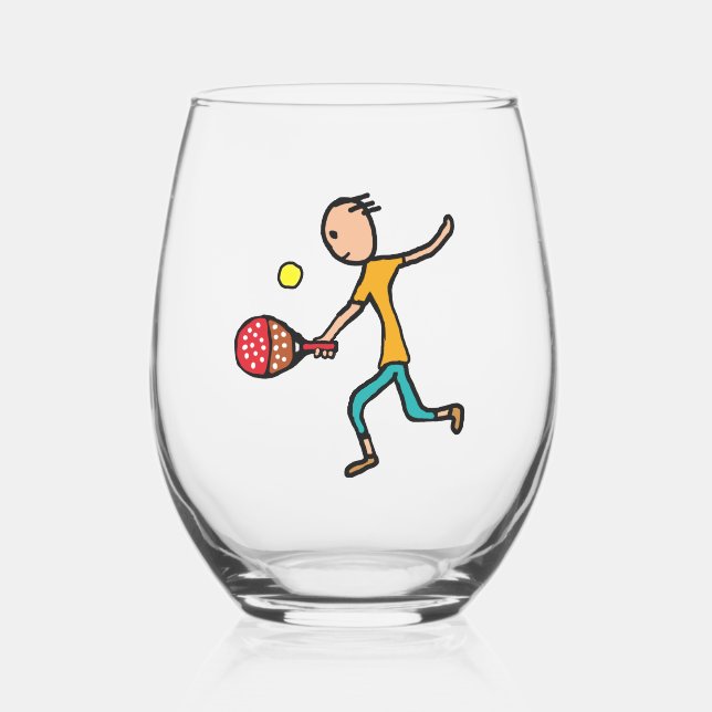 Vaso De Vino Tenis de Pádel (Anverso)