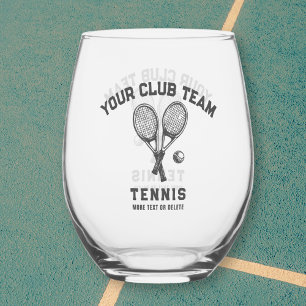 Vaso De Vino Tennis Player Club nombre de equipo personalizado