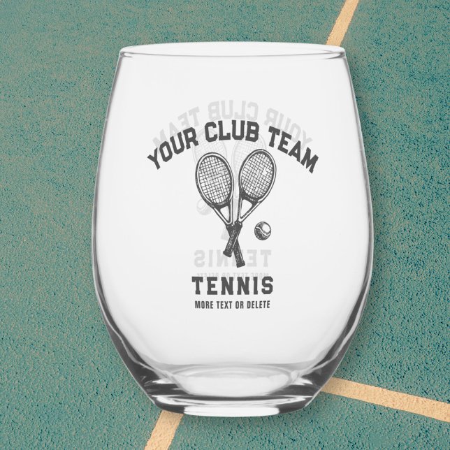 Vaso De Vino Tennis Player Club nombre de equipo personalizado (Subido por el creador)