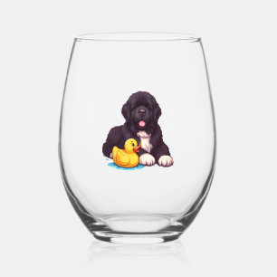 Vaso De Vino Terranova con un pato de caucho