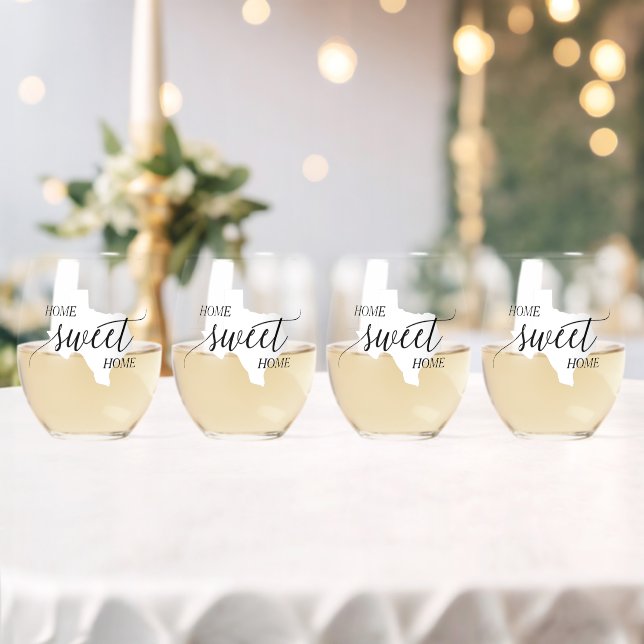 Vaso De Vino Texas Home Sweet Home (Insitu (Boda))