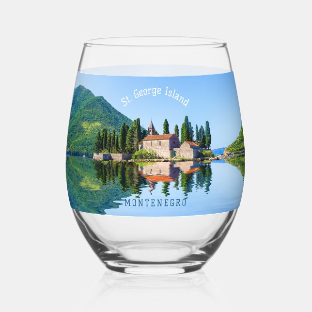 Vaso De Vino Texto personalizado Montenegro (Anverso)