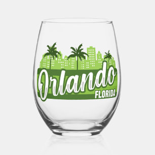 Vaso De Vino Texto personalizado Orlando Florida