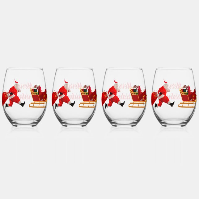 Vaso De Vino The Santa Claus Hustle Drinkware Set (Anverso)