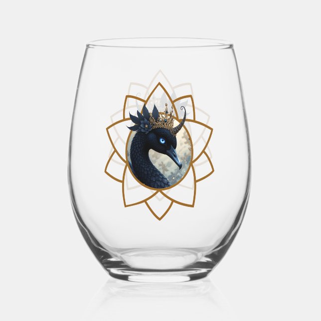 Vaso De Vino The Swan Who Guards the Moon.   (Anverso)