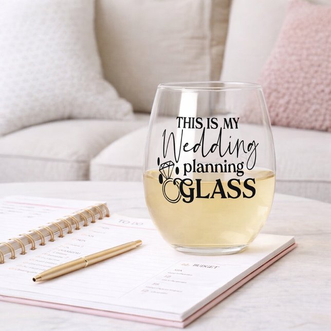 Vaso De Vino This Is My Wedding Planning Glass (Subido por el creador)