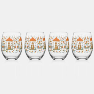 Vaso De Vino 🍸 🦁 "Tiger Royale" (Conjunto de 4)