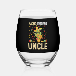 Vaso De Vino Tío Nacho promedio Cinco De Mayo Sombrero Mexicano