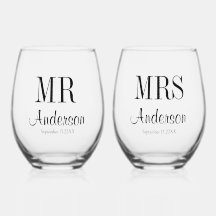 Tipografía para recién casados Sr. y Sra. Copa de 