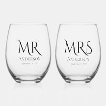 Tipografía para recién casados Sr. y Sra. Copa de 