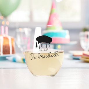 Vaso De Vino Título de Doctorado Personalizado Dr Graduación