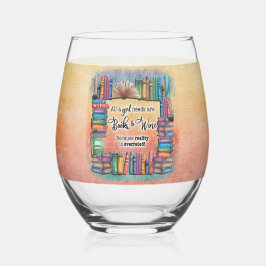 Vaso De Vino Todo Un Chica necesita libros y vino