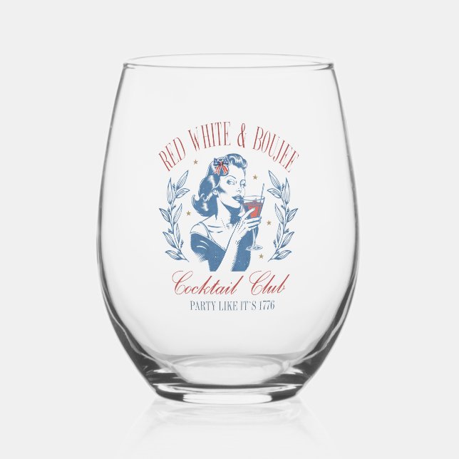 Vaso De Vino Todos los blancos rojos y bujee americanos (Anverso)
