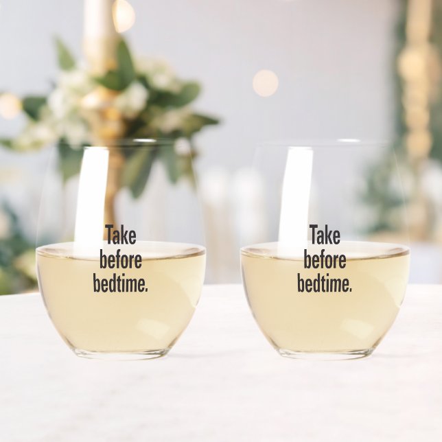 Vaso De Vino Toma antes de acostarse (Insitu (Boda))