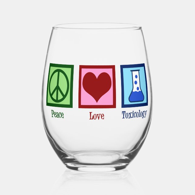 Vaso De Vino Toxicología de Amor por la Paz Toxicólogo Cuerdo (Anverso)