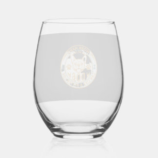 Vaso De Vino Trabaja Duro Perro Vive Mejor Vida Patas de Bulldo
