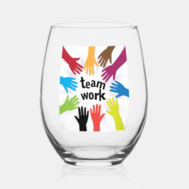 Vaso De Vino TrabajoDeEquipo (Anverso)