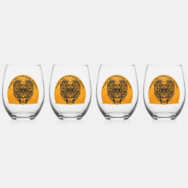 Vaso De Vino Traer humor a cada paciente individualmente (Anverso)