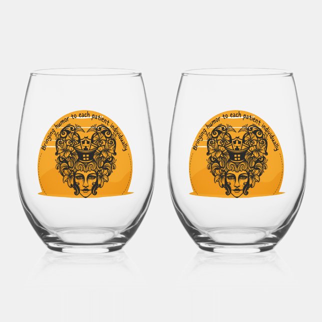 Vaso De Vino Traer humor a cada paciente individualmente (Anverso)