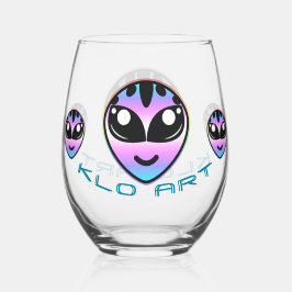 Vaso De Vino Trans Pride Alien Stemless Wine Glass