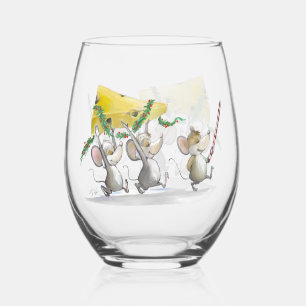 Vaso De Vino Trayendo El Queso De Los Navidades