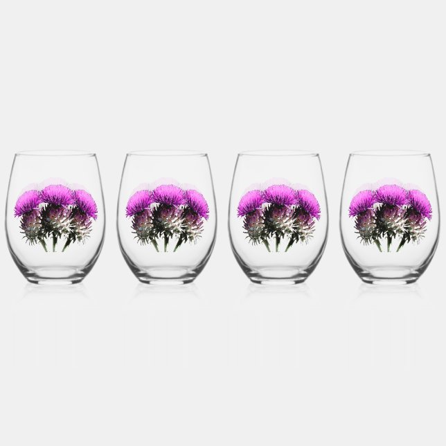 Vaso De Vino Tres Cardos Escoceses (Reverso)