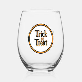 Vaso De Vino Trick or Treat Halloween Personalized Party Favor