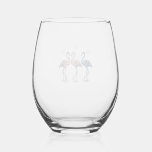Vaso De Vino Trío de Flamencos Patrióticos Diseño de Grabado Vi