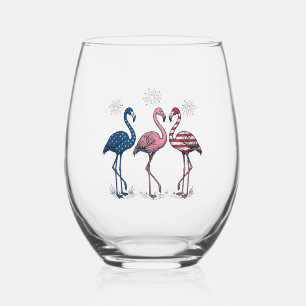 Vaso De Vino Trío de Flamencos Patrióticos Diseño de Grabado Vi