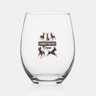 Vaso De Vino Tripulación Pinscher alemana