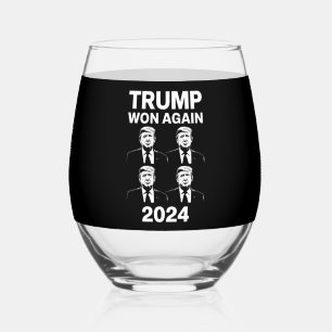 Vaso De Vino Trump Ganó De Nuevo Día De Inauguración De Eleccio