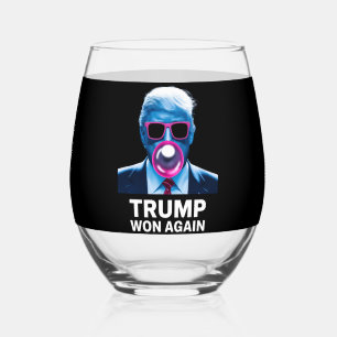 Vaso De Vino Trump Ganó de Nuevo Elección 2024 Voto Presidente