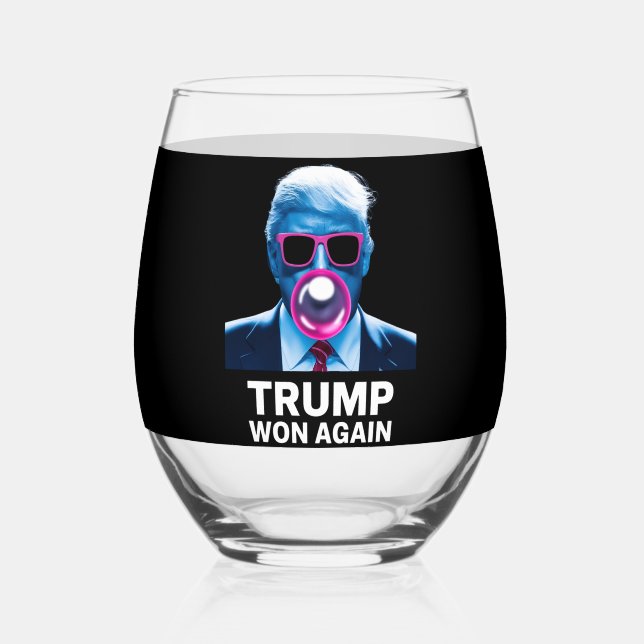 Vaso De Vino Trump ganó de nuevo las elecciones presidenciales  (Reverso )