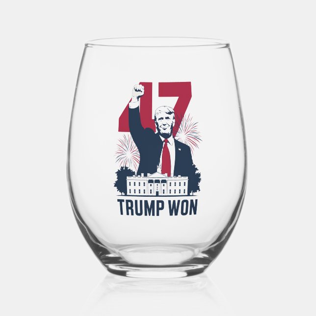 Vaso De Vino Trump ganó de nuevo las elecciones presidenciales  (Reverso )