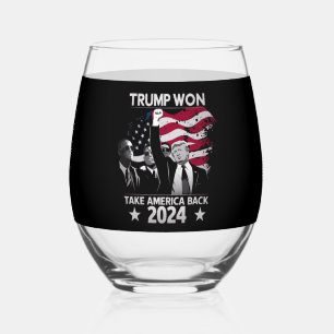 Vaso De Vino Trump Ganó De Nuevo Toma América De Vuelta 2024