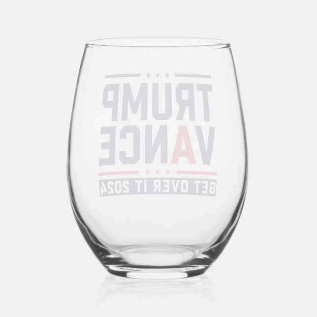 Vaso De Vino Trump ganó las elecciones de 2024 (Anverso)