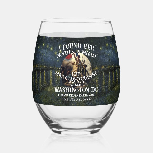 Vaso De Vino Trump Panties Miami Catholic Church White (Reverso )