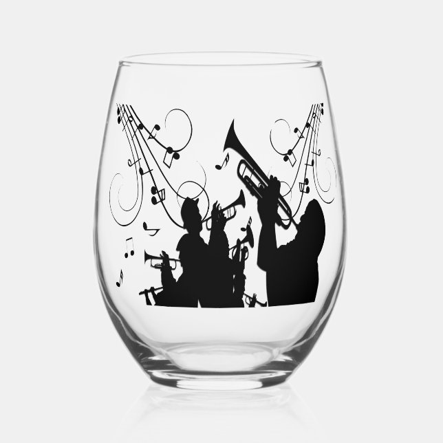 Vaso De Vino Trumpet Section Jazz Music (Anverso)
